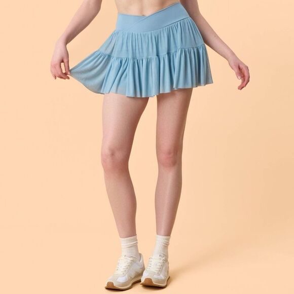 Blogilates Pants - Blogilates -  Women's Ballerina Skort - Light Blue S Light Blue